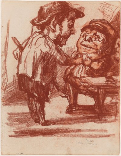 Nach Daumier: Die fröhlichen Jäger door James Ensor