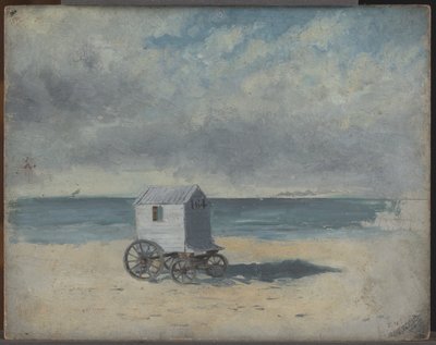 Badhut op het strand door James Ensor