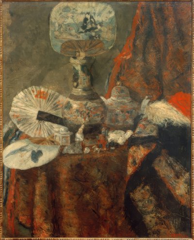 Chinoiserieën, waaiers en stoffen door James Sidney Ensor