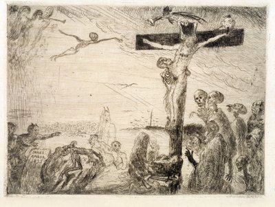 Christus gekweld door de duivels door James Ensor