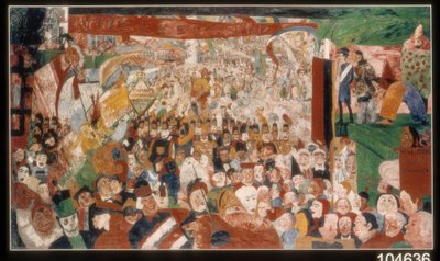De intocht van Christus in Brussel in 1889 door James Ensor