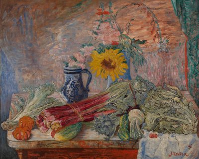 Bloemen en groenten door James Ensor