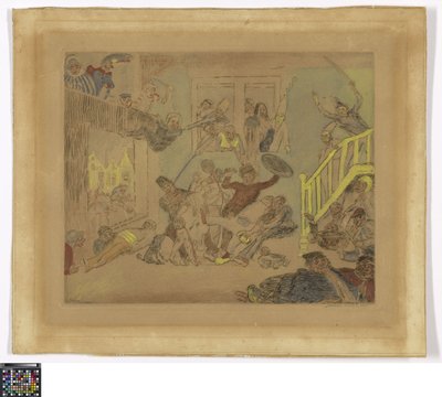 Kampf der Läuseköpfe Verlangen und Gebacken door James Ensor