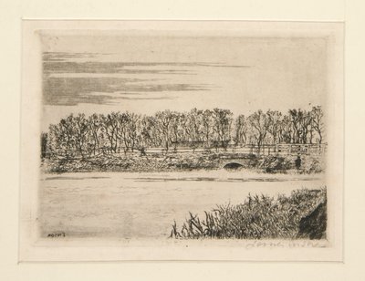 Le pont du bois à Ostende door James Ensor