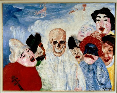 Les masques et la mort, 1897 door James Ensor