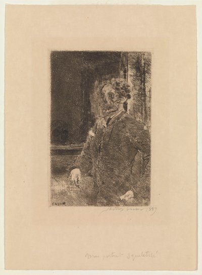 Mijn portret als skelet door James Ensor