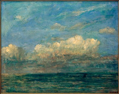 Zeegezicht met witte wolk door James Sidney Ensor