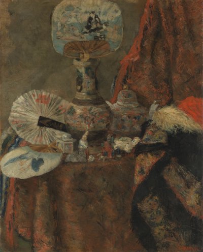 Stilleven met chinoiserieën door James Ensor
