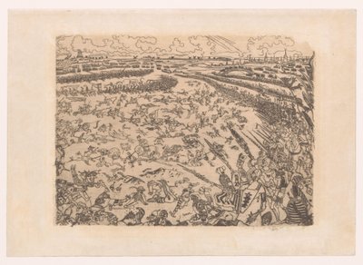 Strijdveld van de Guldensporenslag bij Kortrijk door James Ensor