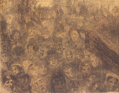 De Levendige en de Stralende: De Intocht van Christus in Jeruzalem door James Ensor