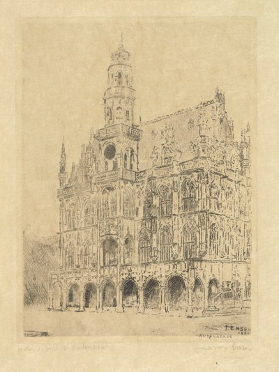 Stadhuis van Oudenaarde door James Ensor