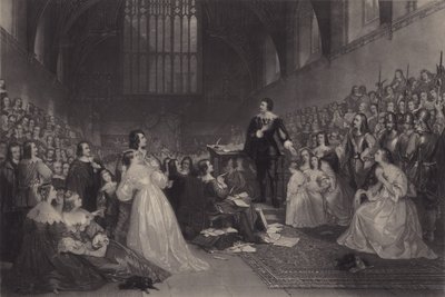 Het proces van Thomas, Graaf van Strafford, in Westminster Hall, 1641 door James F. Scott