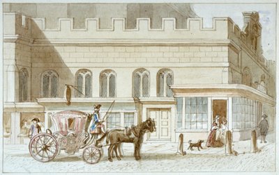 Winkelpuien bij St Dunstan-in-the-West, Fleet Street, City of London, 1820 door James Findlay