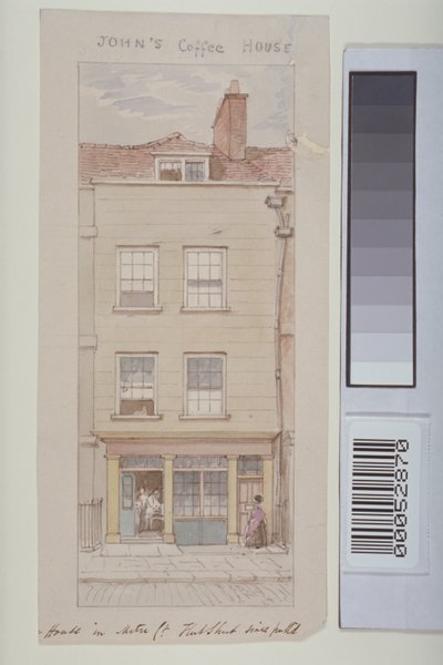 Uitzicht op Mitre Court, Fleet Street, met John