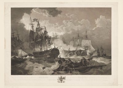 Slag bij Kamperduin, 1797 door James Fittler