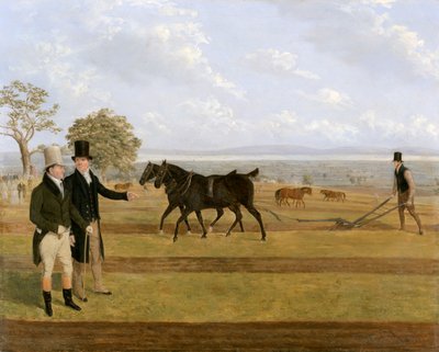 Sir Charles Morgan, 1760-1846 bij de Castleton ploegwedstrijd, 1845 door James Flewitt Mullock