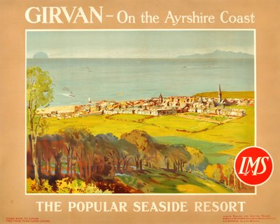 Girvan - Aan de kust van Ayrshire. De populaire badplaats, 1920s door James Fullarton Sloane