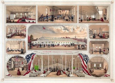 Poster voor het Citizens Volunteer Hospital, Philadelphia door James Fuller Queen