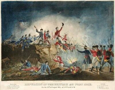 Afwijzing van de Britten bij Fort Erie, op 15 augustus 1814, om 2 uur 