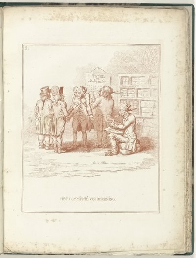 Comité van Rekeningen, 1795 door James Gillray (possibly)