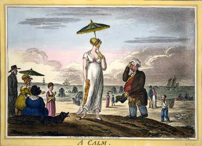 Een Kalmte, pub. H Humphrey, Londen, 1810 door James Gillray