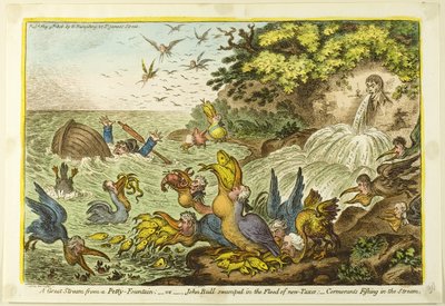 Een Grote Stroom uit een Mooie Fontein door James Gillray