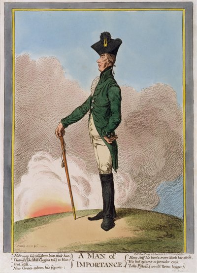 Een man van belang, gepubliceerd door Hannah Humphrey in 1799 door James Gillray