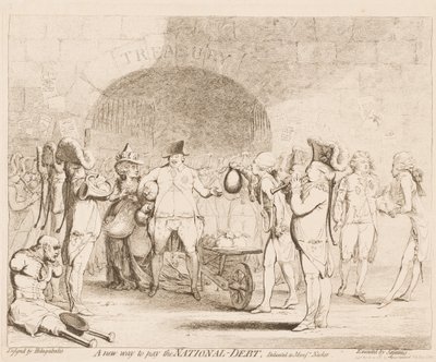 Een nieuwe manier om de nationale schuld te betalen door James Gillray
