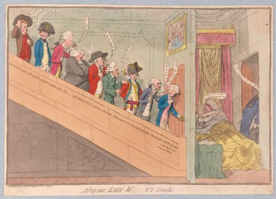 Een kijkje in Lady W!!!!!ys serail door James Gillray