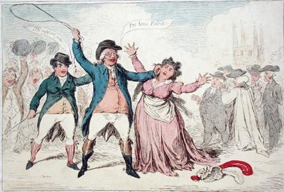 Een bewijs van de verfijnde gevoelens van een beminnelijk karakter, onlangs een kandidaat voor een bepaalde oude stad door James Gillray