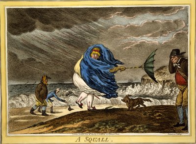 Een storm door James Gillray