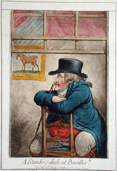 Een Vaste Schotel bij Boodles door James Gillray