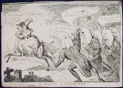 Een pupil van de kanselarij door James Gillray