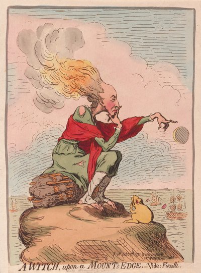 Een Heks op de Rand van een Berg; vide; Fuzelli door James Gillray