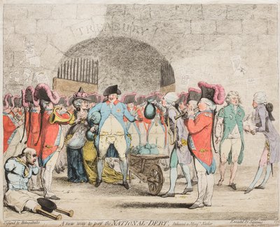 Een nieuwe manier om de nationale schuld te betalen door James Gillray
