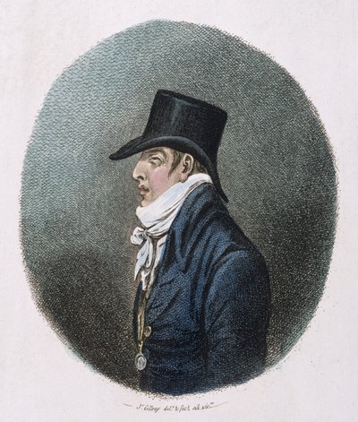 Een portret, gepubliceerd door Hannah Humphrey in 1799 door James Gillray