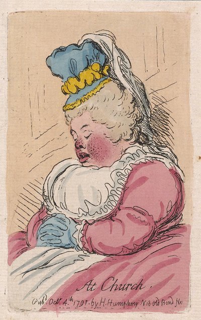 In de kerk door James Gillray