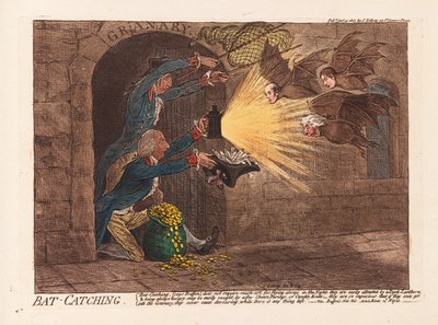 Vleermuizen Vangen door James Gillray