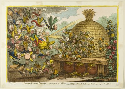 Broad Bottom Drones bestormen de bijenkorf door James Gillray