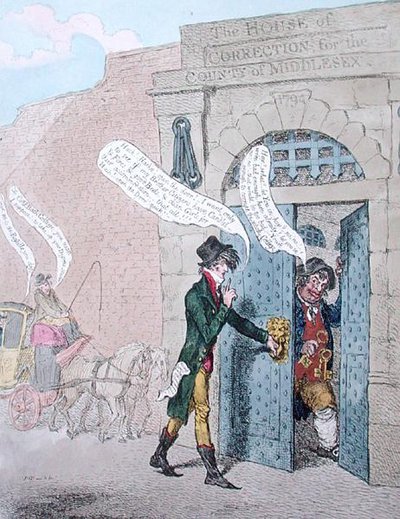 Burgers bezoeken de Bastille door James Gillray