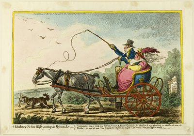 Cockney en zijn vrouw gaan naar Wycombe door James Gillray