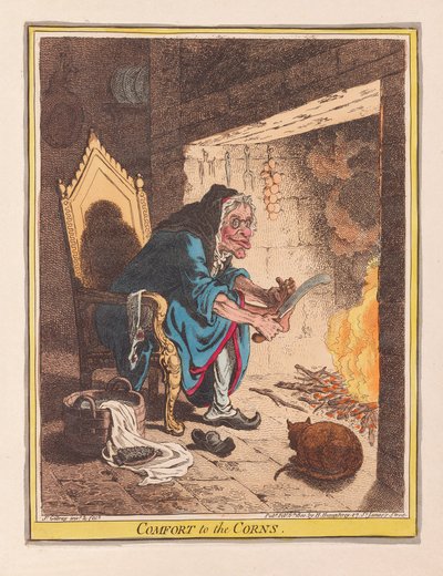 Troost voor de Eelt, uitgegeven 1800 door James Gillray