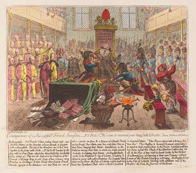 Gevolgen van een Succesvolle Franse Invasie door James Gillray