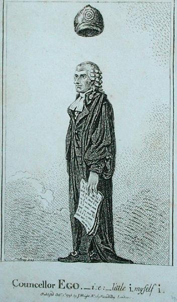 Raadsman Ego - d.w.z. kleine ik zelf ik door James Gillray