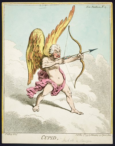 Cupido, uit het Nieuwe Pantheon No.4, gepubliceerd door Hannah Humphrey, 1799 door James Gillray