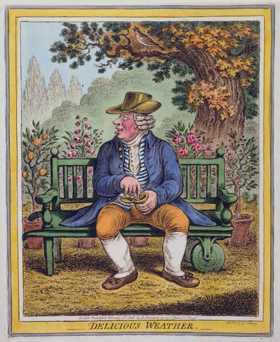 Heerlijk Weer, uitgegeven door Hannah Humphrey in 1808 door James Gillray