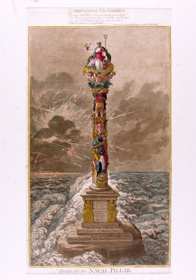 Ontwerp voor de marinezuil, 1800 door James Gillray