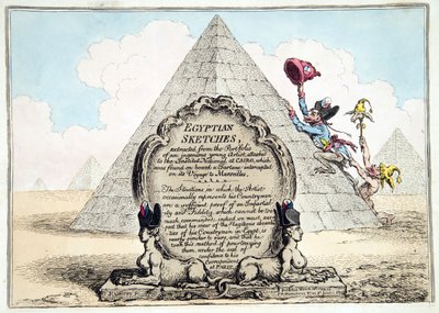 Egyptische schetsen, gepubliceerd door Hannah Humphrey in 1799 door James Gillray