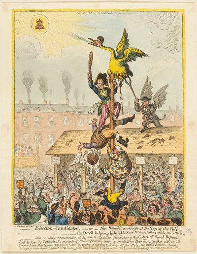 Verkiezingskandidaten door James Gillray