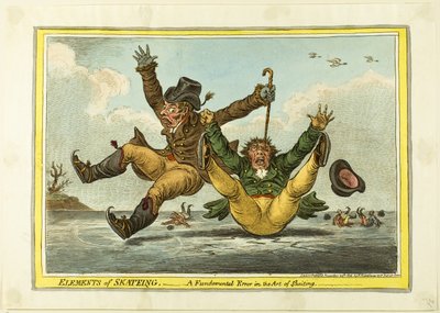 Elementen van skaten: Een fundamentele fout in de kunst van het skaten door James Gillray